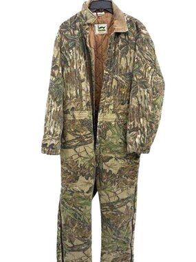 Duxbak Insulated Camouflage Hunting Coveralls Full Zip Size L